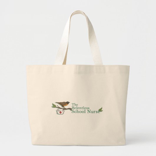 無情な学校のナースのジャンボトート ラージトートバッグ (正面)