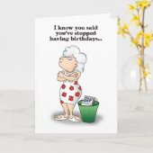 無意味なクループユーモアのある誕生日カード カード (黄色い花)