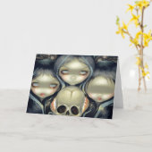 「無意味な予言」グリーティングカード カード (黄色い花)