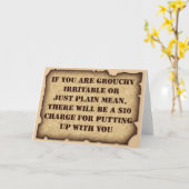 無愛想な挨拶状 カード (黄色い花)