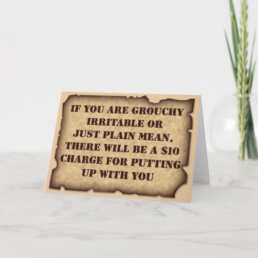 無愛想な挨拶状 カード (正面)