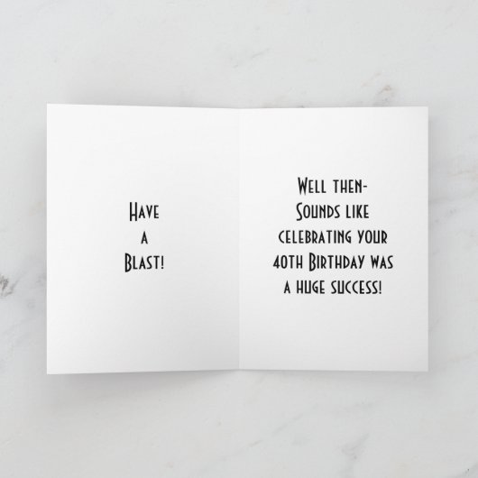 無感じ痛誕生日 カード (内部)