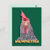 無感動のバーレッド・ロック・ヘン ポストカード (正面/裏面)