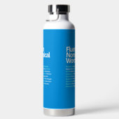 無感覚な言葉に流暢で、皮肉な ウォーターボトル (右面)