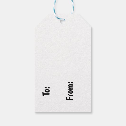 無感覚 – 明るい抽象芸術オレンジブルー切り出し ギフトタグ (裏面)