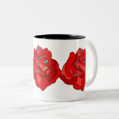 無慈悲なばら色のコップ ツートーンマグカップ (正面右)