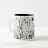 無慈悲な債権者の喩え ツートーンマグカップ (正面左)