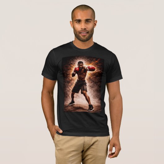 無慈悲な力 - ボクシングパワーTシャツ Tシャツ (正面フル)