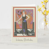 無慈悲な美女 1921年 ジョルジュ・バルビエ カード (黄色い花)