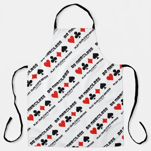 無慈悲な複遊製ブリッジ4枚のカードスーツ エプロン (正面)