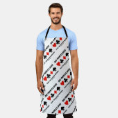 無慈悲な複遊製ブリッジ4枚のカードスーツ エプロン (着用した状態)