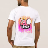 無慈悲の手の絵を描デザイン Tシャツ (裏面)