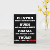 無扶養家族と自由主義者のためのトランプ政治的ティー カード (黄色い花)