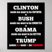 無扶養家族と自由主義者のためのトランプ政治的ティー ポスター (正面)