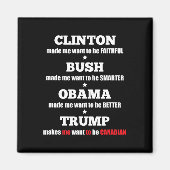 無扶養家族と自由主義者のためのトランプ政治的ティー マグネット (正面)