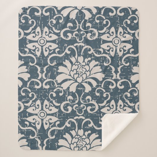 無擦り切れた目のアンティーク系植物スピラ シェルパブランケット (正面)