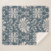 無擦り切れた目のアンティーク系植物スピラ シェルパブランケット (正面(横))