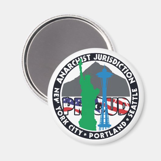 無政府主義の管誇りを持った轄権 マグネット (正面/裏面)
