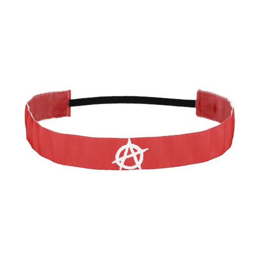 無政府主義シンボル非ヘッドバスリップまたは滑ることンド アスレチックヘッドバンド (正面)