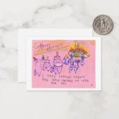 無政府主義者のアライグマ誕生日カード ノートカード (正面/裏面インサイチュ)