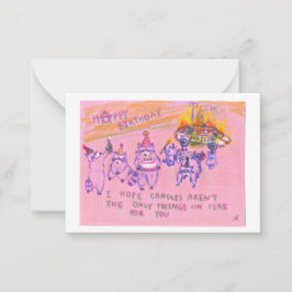 無政府主義者のアライグマ誕生日カード ノートカード