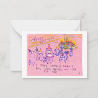 無政府主義者のアライグマ誕生日カード ノートカード