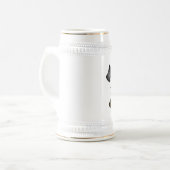 無政府主義者のスキンヘッド族の共産主義の皮の頭部の赤か無秩序 ビールジョッキ (正面左)