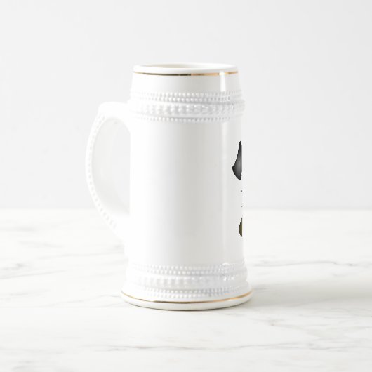 無政府主義者のスキンヘッド族の共産主義の皮の頭部の赤か無秩序 ビールジョッキ (正面左)