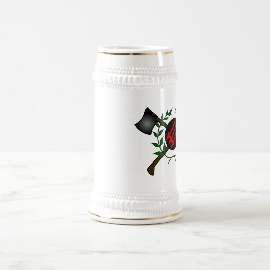 無政府主義者のスキンヘッド族の共産主義の皮の頭部の赤か無秩序 ビールジョッキ (中央)