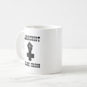 無政府主義者の黒い十字 コーヒーマグカップ (正面左)