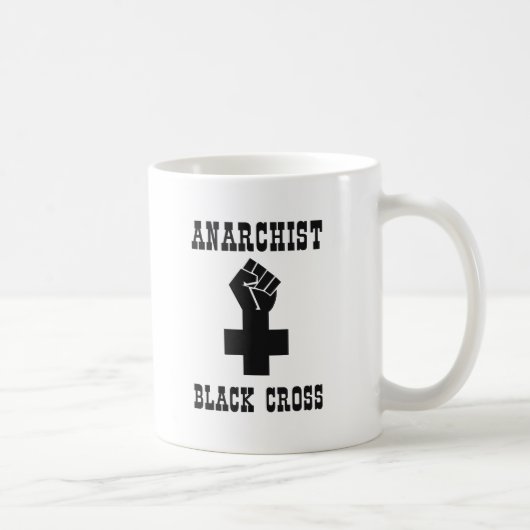 無政府主義者の黒い十字 コーヒーマグカップ (右)