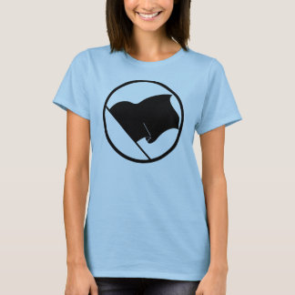 無政府主義者の黒い旗の女性のTシャツ Tシャツ