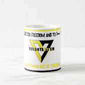 無政府党金ゴールドイエローブラックロゴカップ コーヒーマグカップ (中央)