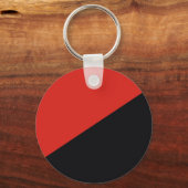 無政府旗の赤い黒 キーホルダー (正面)