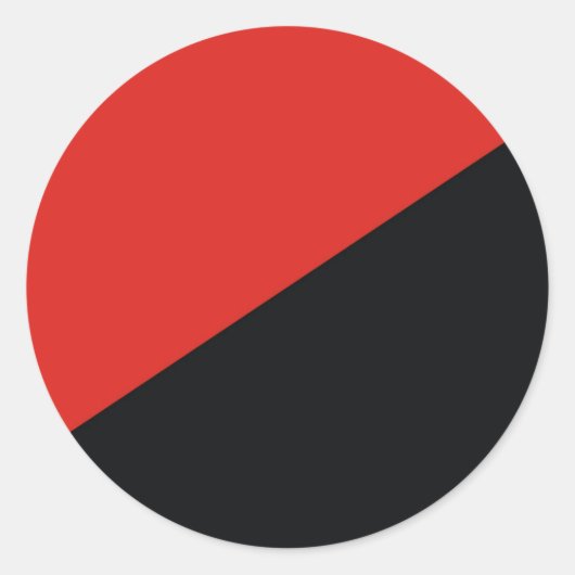 無政府旗の赤い黒 ラウンドシール (正面)