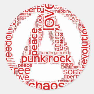 無政府状態の世界雲 ラウンドシール