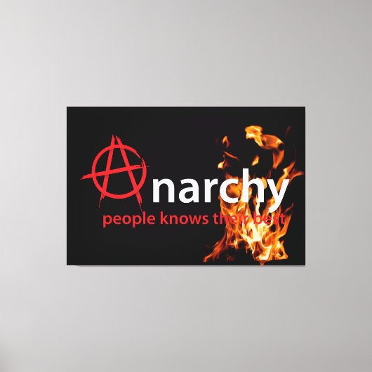無政府状態 キャンバスプリント (正面)