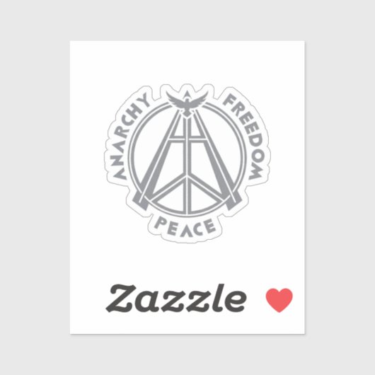 無政府状態、自由と平和:無政府状態のモダンシンボル シール (シート)