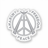 無政府状態、自由と平和:無政府状態のモダンシンボル シール (正面)