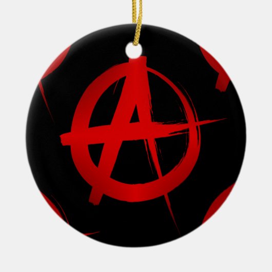無政府記号 セラミックオーナメント (正面)