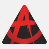 無政府記号 三角形シール (正面)