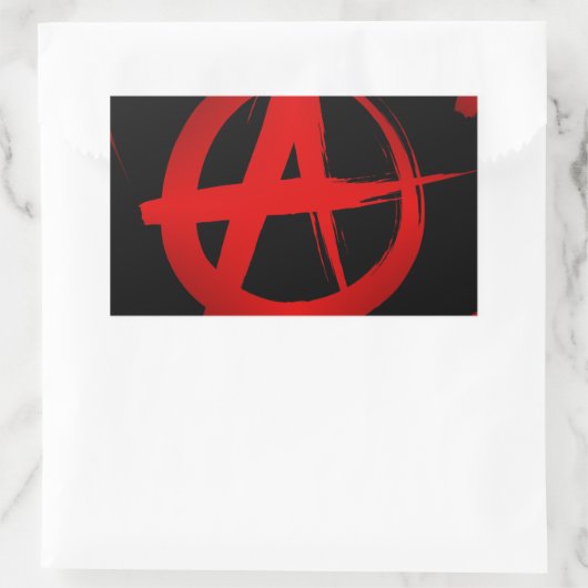 無政府記号 長方形シール (バッグ)