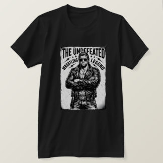 無敗のレスリングレジェンドレザージャケット Tシャツ