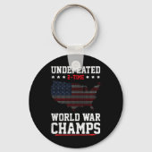 無敗の2度目の世界大戦で愛国的な4位を飾る キーホルダー (正面)