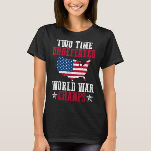 無敗2回の世界大戦チャンピオン Tシャツ