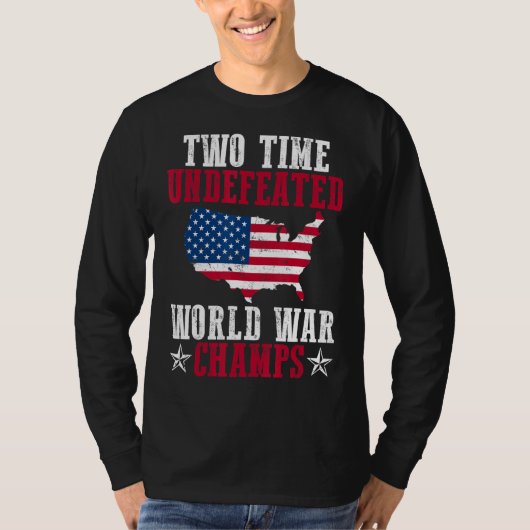 無敗2回の世界大戦チャンピオン Tシャツ (正面)