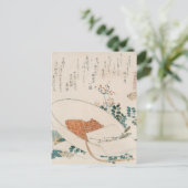 無数の草の貝殻(北斎) ポストカード (スタンド正面)