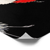 無数の鶴を持つ振袖飛んでいる ポスター (角)