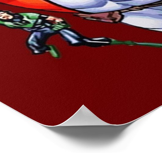 無敵で味方のヒーロー芸術 ポスター (角)