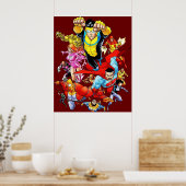 無敵で味方のヒーロー芸術 ポスター (キッチン)